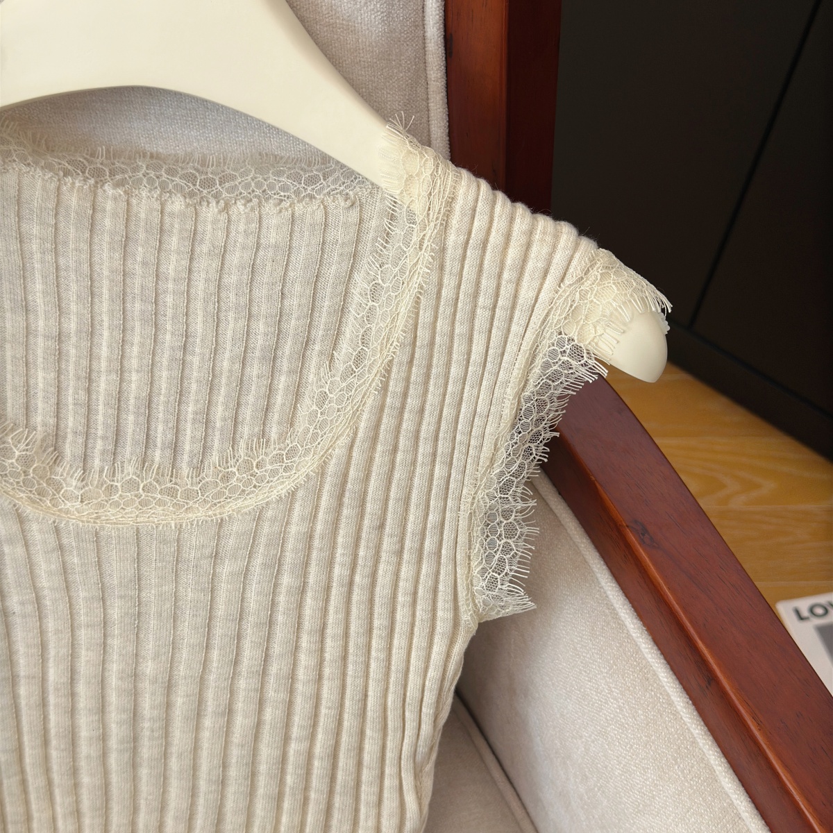 Sexy Lace Knit Tank Top Women Summer Slimming Waist Cinched Comfortable Outerwear - Image 3