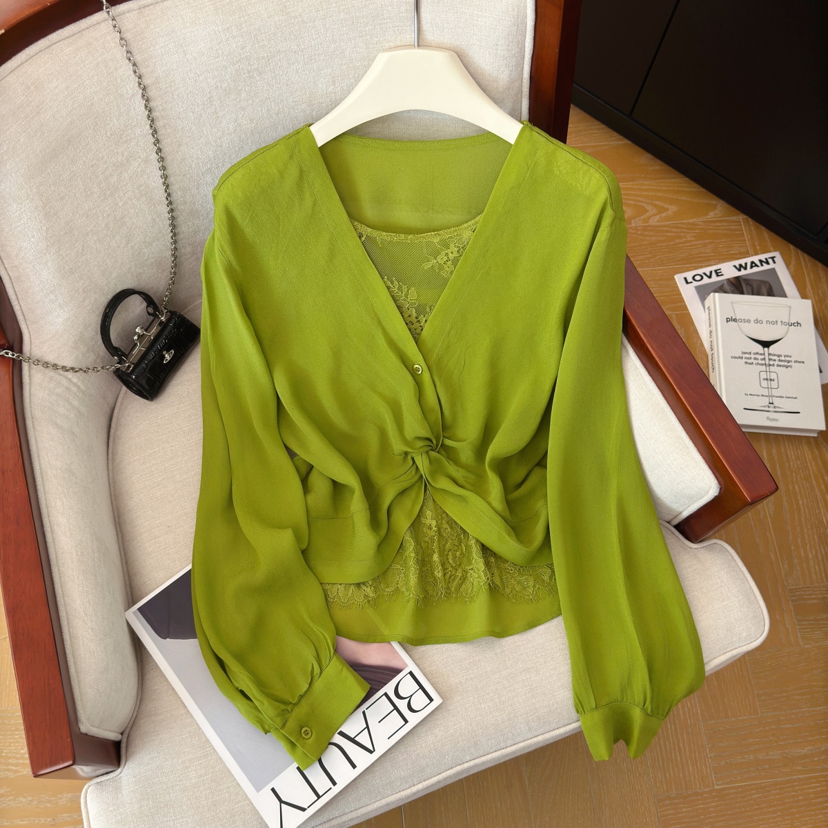Sexy Lace Spliced Light Sun Protection Shirt Women Summer New Design Twist Knot Loose Top