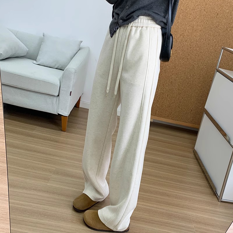 Slimming High-Waist Wide-Leg Wool-Blend Pants for Women - Image 4
