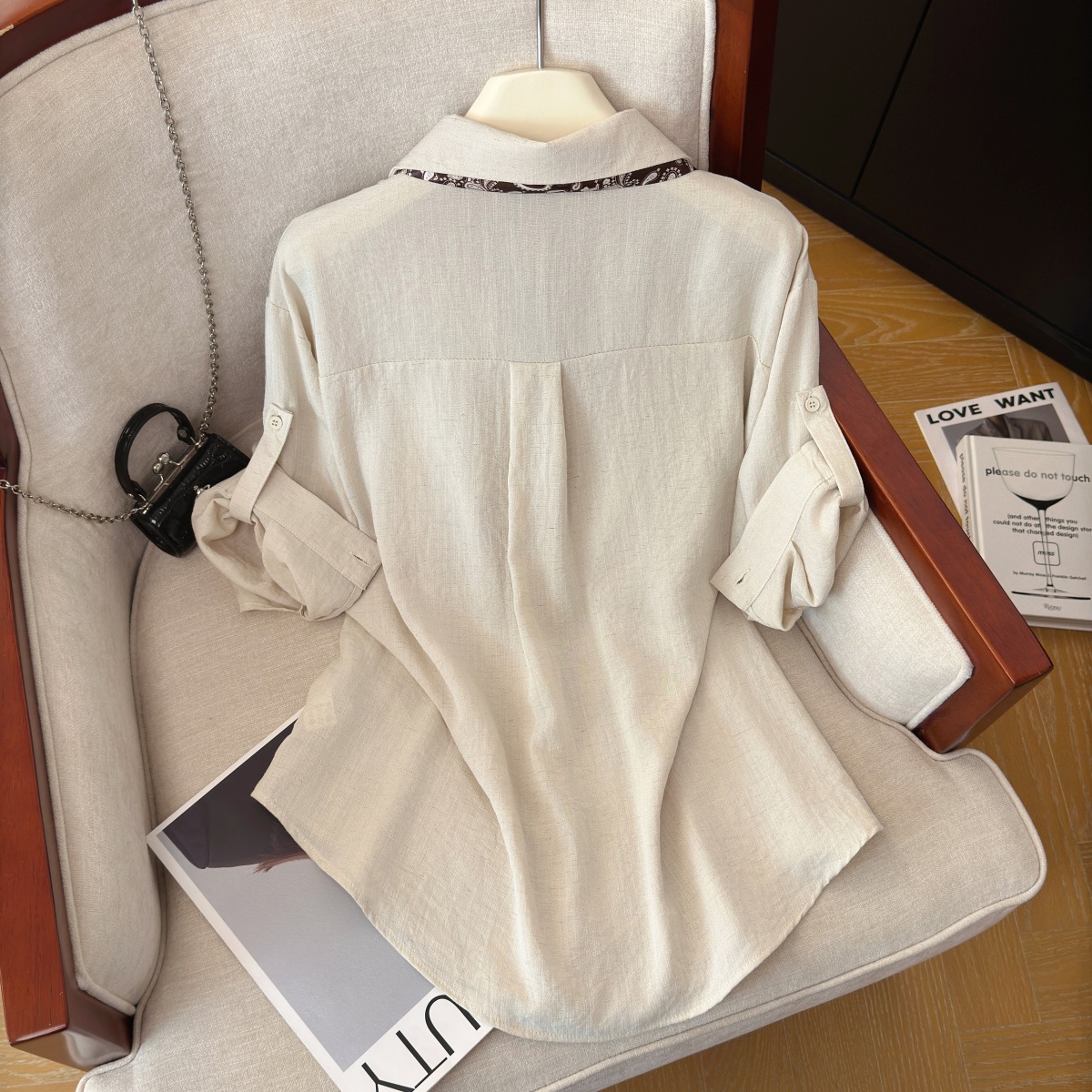 Women's Korean Style Simple Commute Shirt Summer New Design Ribbon Slimming Age Reducing Top - Image 5