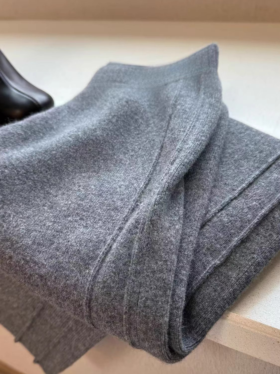 Women's Thick Knit Wide-Leg Pants High Waist Loose Winter